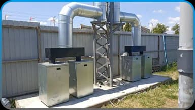 Установка котлов RGT-100 в Генической школе №4